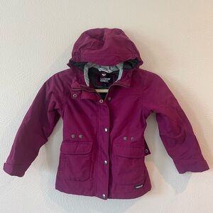 Lands' End Kids' Magenta/Purple Hooded Jacket